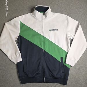 Ecko Unltd. Track Jacket Men's White, Green And Blue Y2K Vintage
